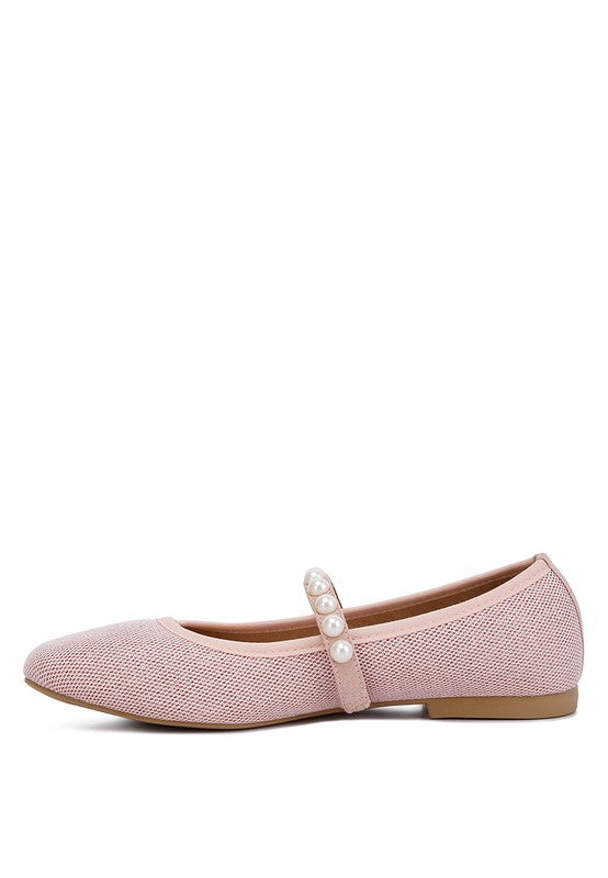 Sassie Pearl Embellished Ballerina Flats flats