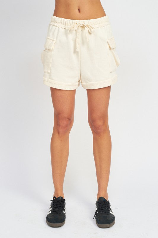 Cotton Cargo Shorts IVORY Shorts