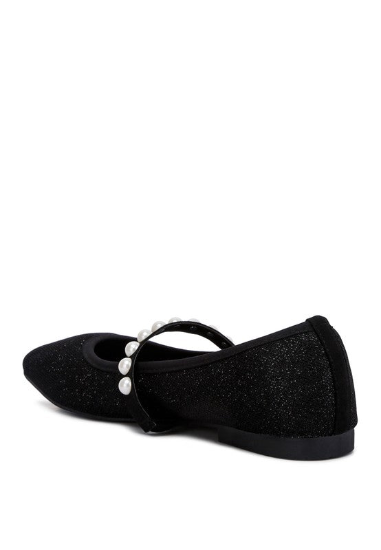 Sassie Pearl Embellished Ballerina Flats flats