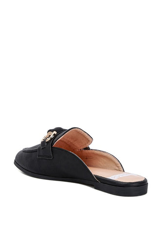 Abner Horsebit Embellished Raffia Slip On Mules loafers