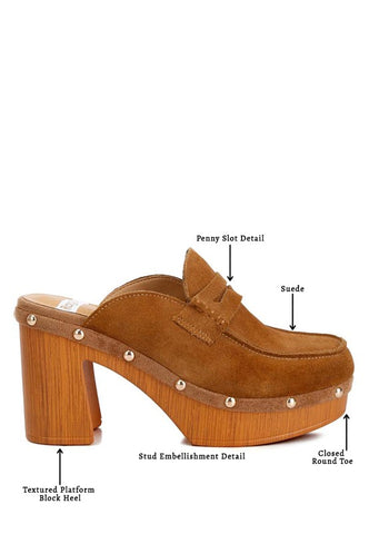 Riley Suede Platform Clogs clogs