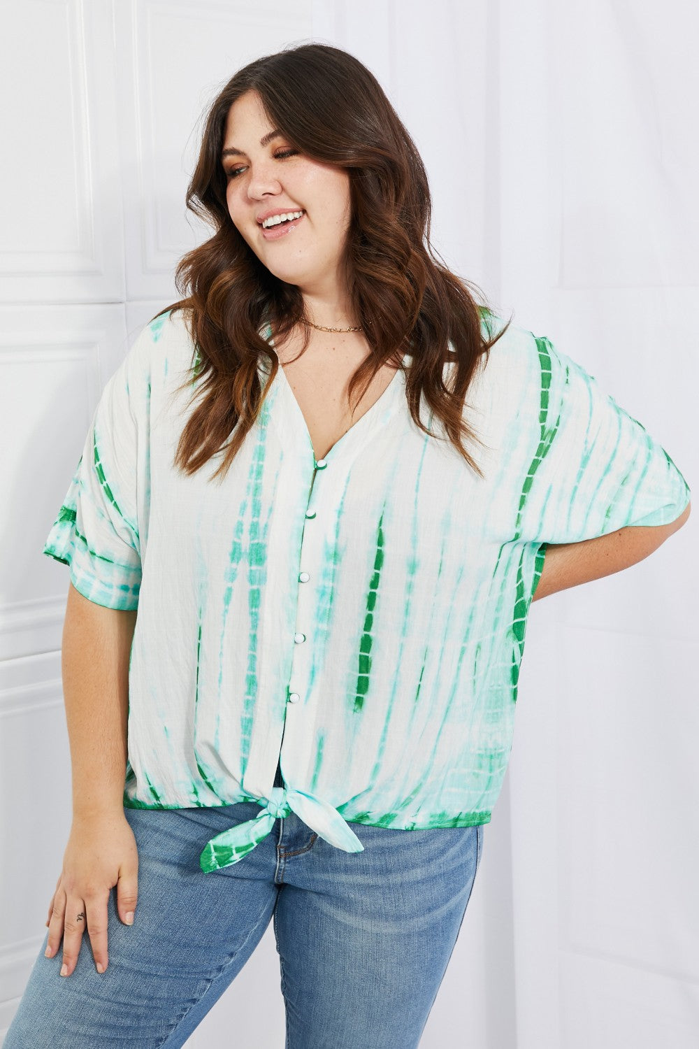 Sew In Love Beachy Keen Full Size Tie-Dye Top Top