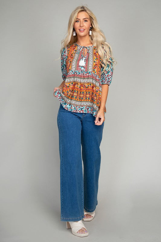 Tunic top with tassel Top