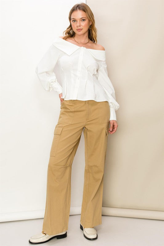 Weekend Chiller High Waist Cargo Pants Pants