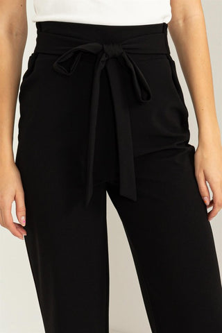 Seeking Sultry High-Waisted Tie Front Flared Pants Pants