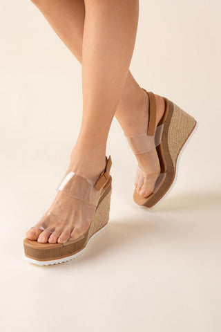 INTEND-S CLEAR WEDGE HEELS CLEAR