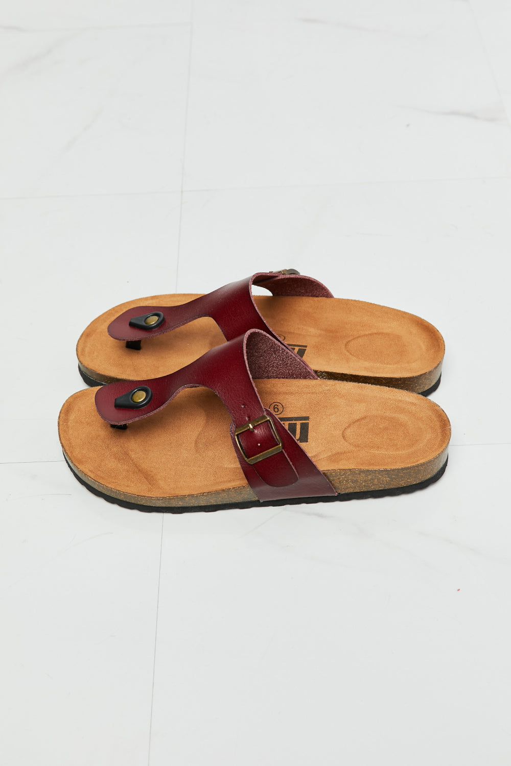 MMShoes Drift Away T-Strap Flip-Flop in Brown Sandals