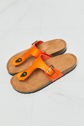 MMShoes Drift Away T-Strap Flip-Flop in Orange Sandals