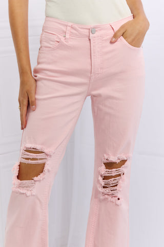 RISEN Miley Full Size Distressed Ankle Flare Jeans Pants