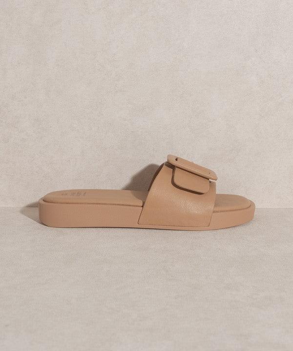 OASIS SOCIETY Daisy - Single Buckle Slide NUDE