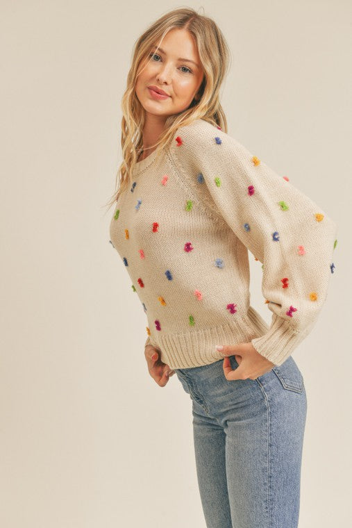 Long Sleeve Multi Yarn Detailed Sweater Sweater