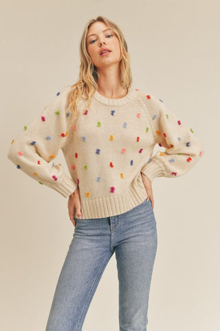 Long Sleeve Multi Yarn Detailed Sweater OAT Sweater