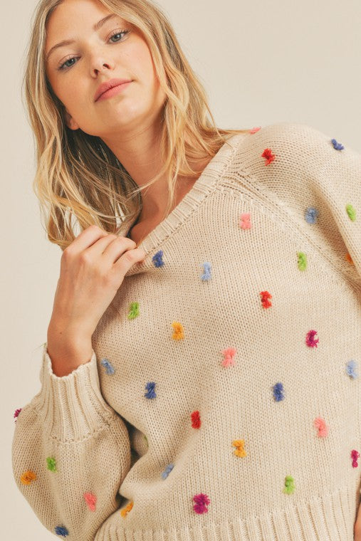 Long Sleeve Multi Yarn Detailed Sweater Sweater