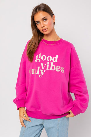 Good Vibes Only Oversized Sweatshirt sweatshirt