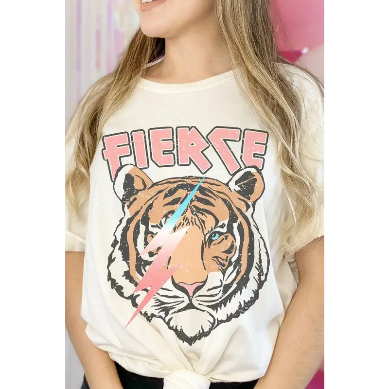 Fierce Vintage Tiger Oversized Graphic Tee Graphic Tee