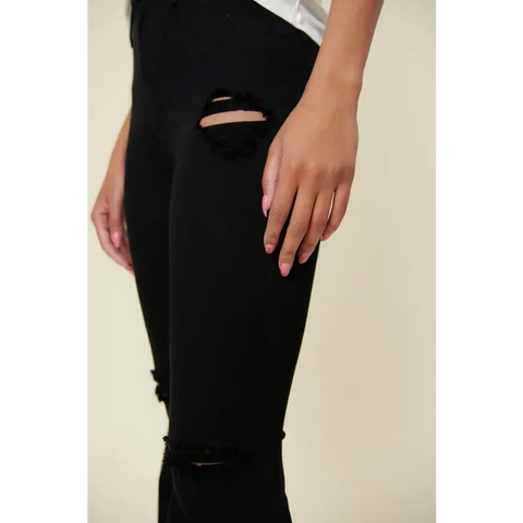 High Rise Flare Black Jeans Jeans