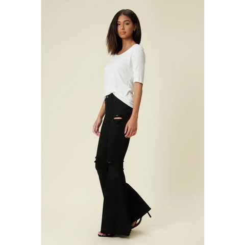 High Rise Flare Black Jeans Jeans