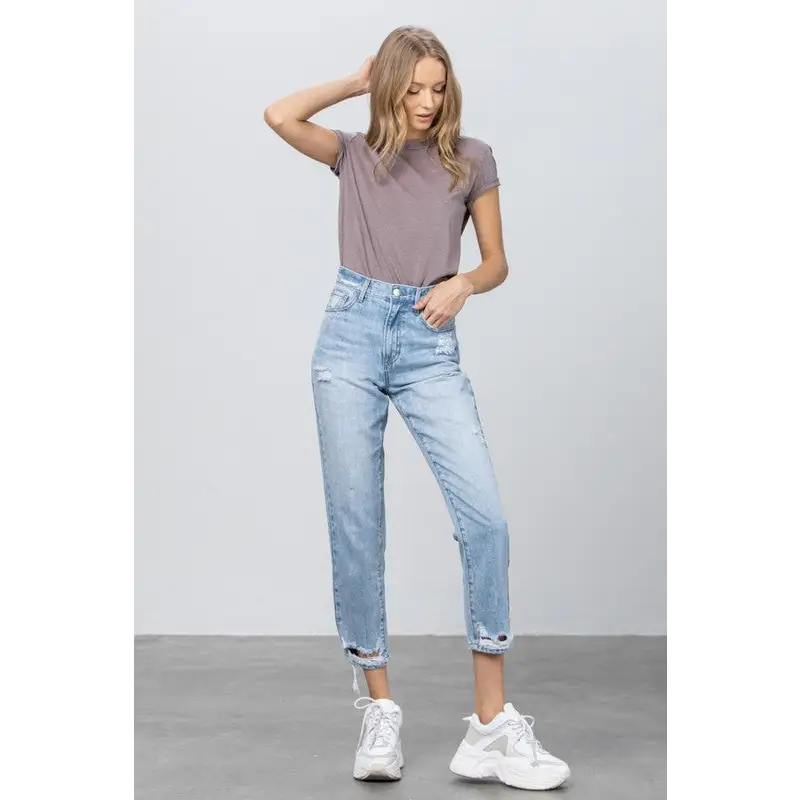High Rise Tapered Jeans Jeans