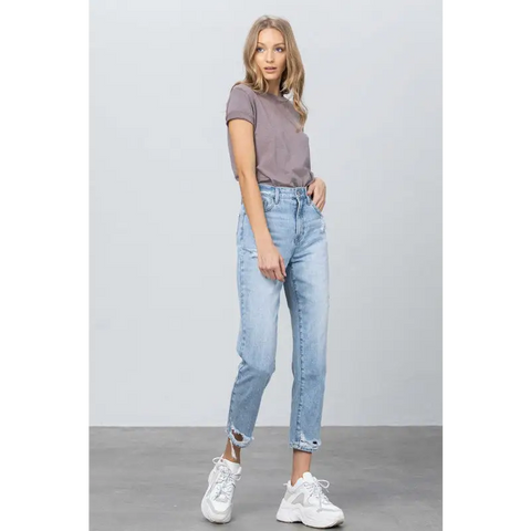 High Rise Tapered Jeans Jeans