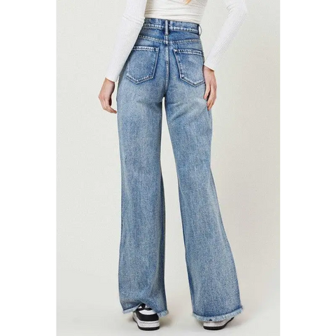 HIGH RISE WIDE LEG IN VINTAGE ACID WASH Jeans