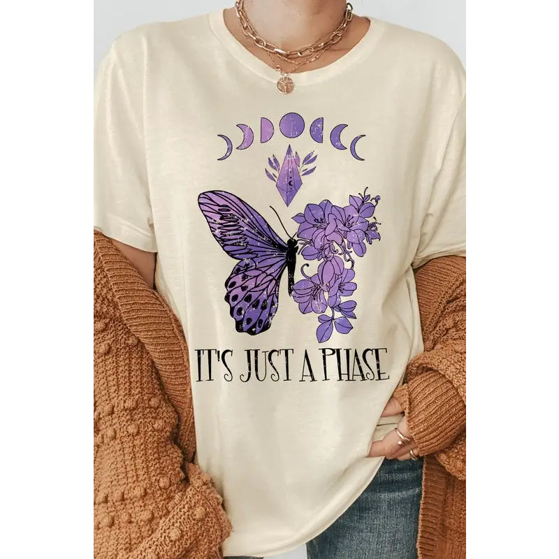 Its Just a Phase Graphic Tee Natural Graphic Tee