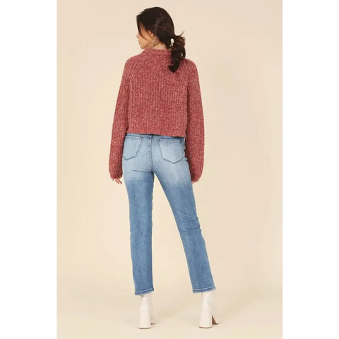 Melange multicolor sweater top Sweater