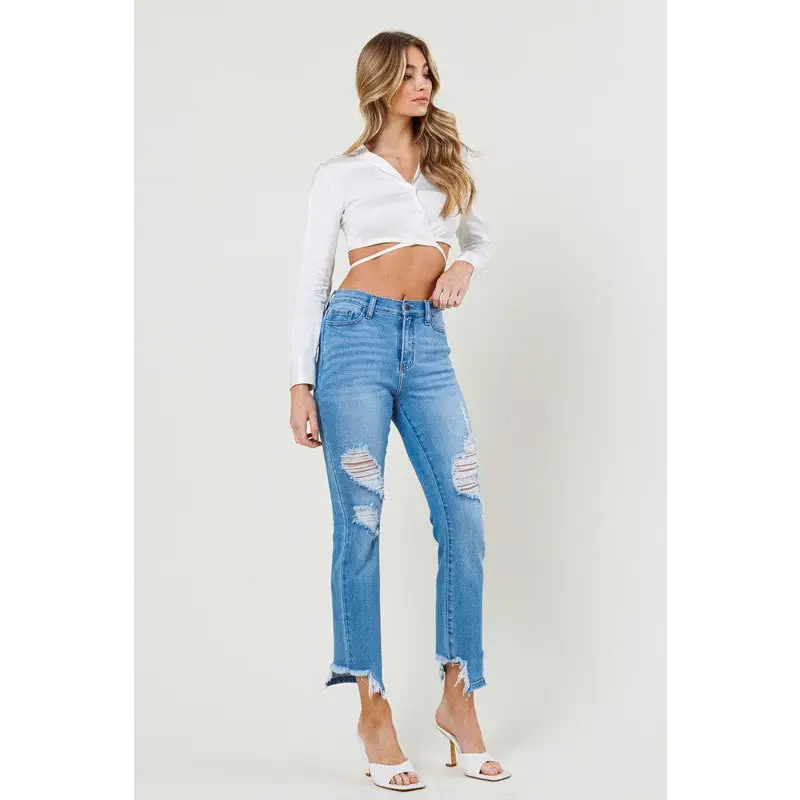 Mid Rise Straight Leg Jeans Jeans