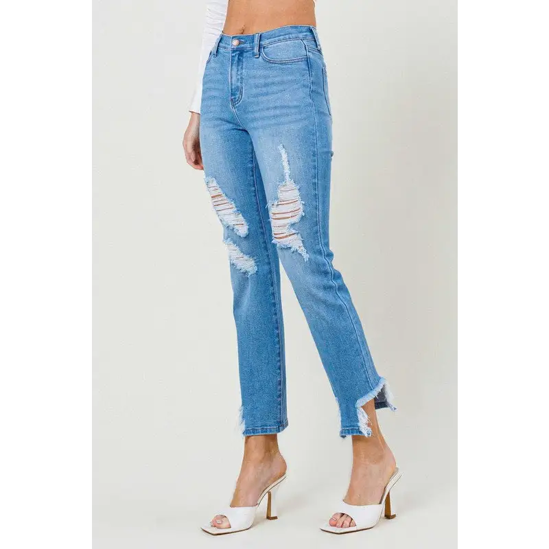 Mid Rise Straight Leg Jeans Jeans