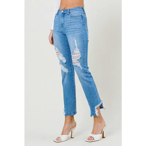 Mid Rise Straight Leg Jeans Jeans