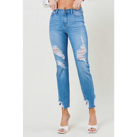 Mid Rise Straight Leg Jeans Jeans