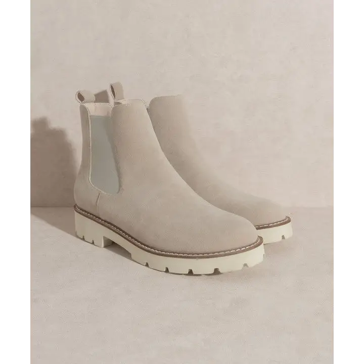 OASIS SOCIETY Gianna Chunky Sole Chelsea Boot LIGHT GREY Boots