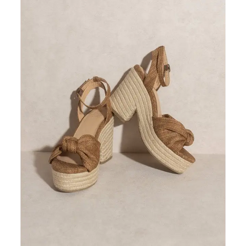 OASIS SOCIETY Mackenzie Espadrille Wedge Sandal LATTE Sandals