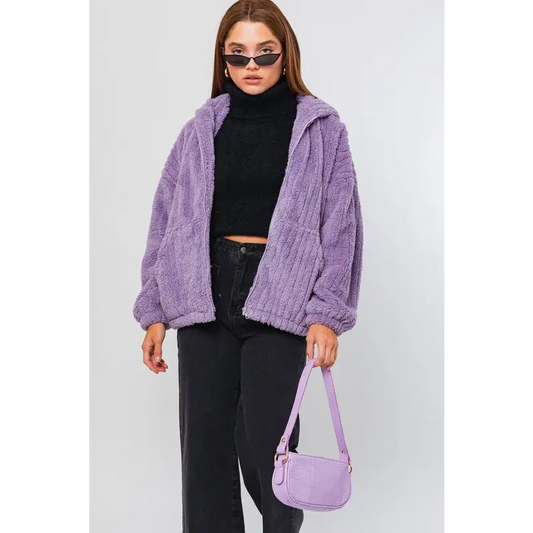 Oversized Fleece Hoodie Jacket Jacket