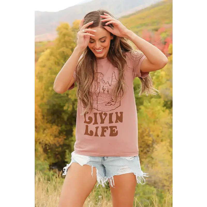 People of Leisure Livin Life Graphic Tee