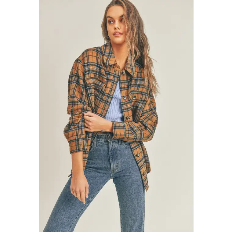 Plaid Flannel Shacket Jacket