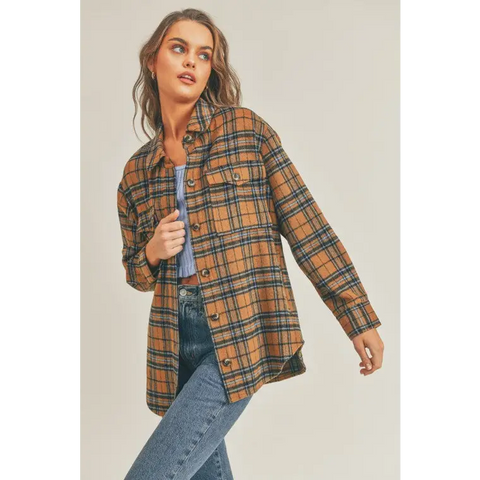 Plaid Flannel Shacket Jacket