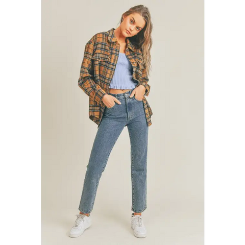 Plaid Flannel Shacket Jacket