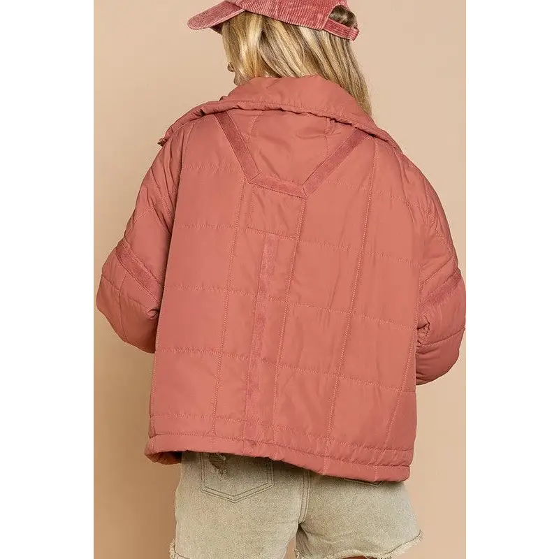 Quilted jacket with zipper closure Jacket