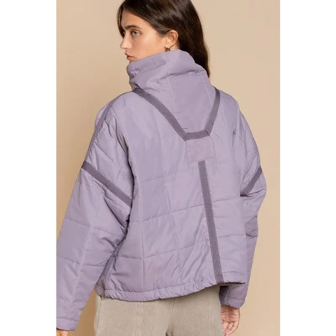 Quilted jacket with zipper closure Jacket