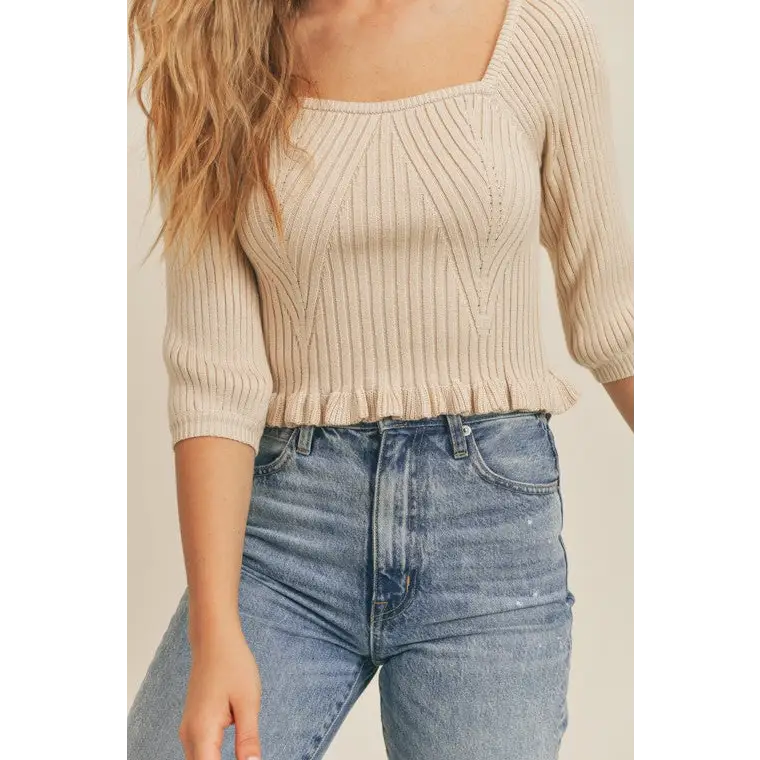 Rib Knit Top Top