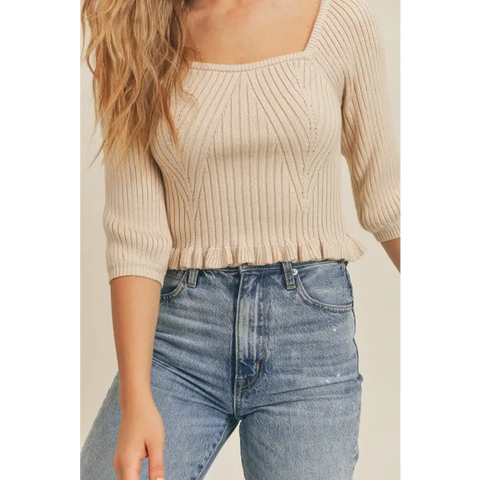 Rib Knit Top Top