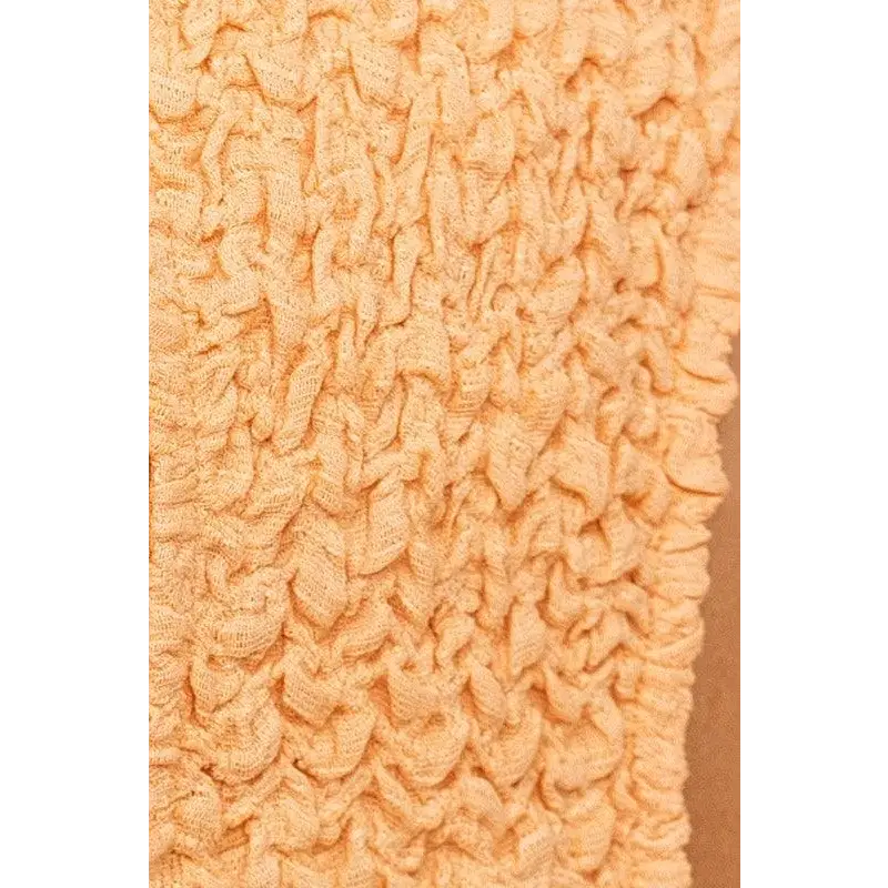 TEXTURED FABRIC LASER DRESS Dress