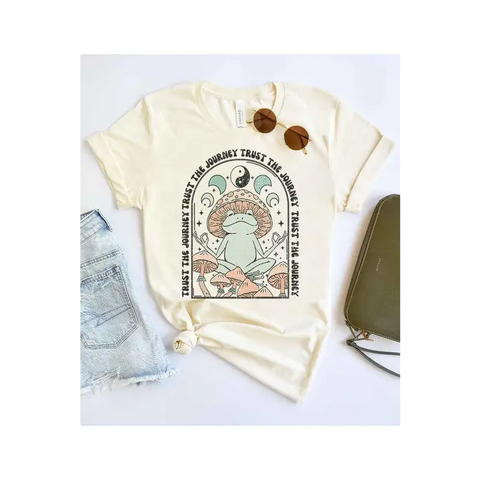 TRUST THE JOURNEY GRAPHIC TEE / T SHIRT IVORY/NATURAL Graphic Tee