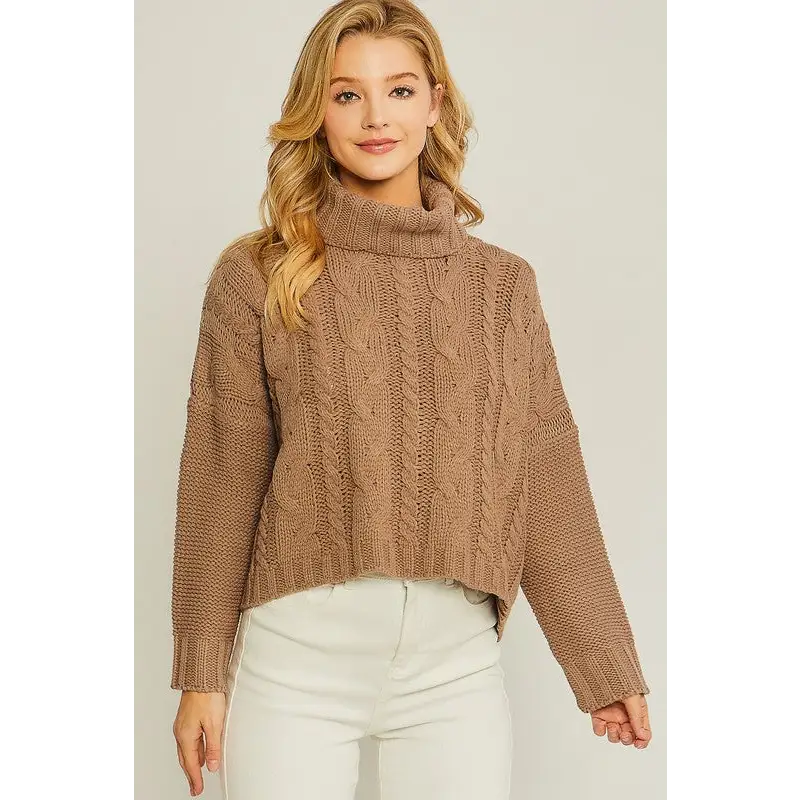 Turtle Neck Sweater COCO BROWN Sweater