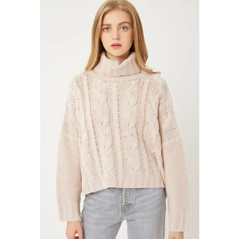 Turtle Neck Sweater PUTTY PINK Sweater