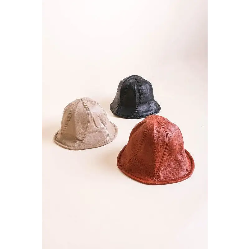 Vegan Leather Bucket Hat
