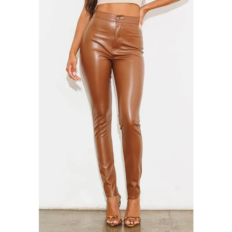 Vegan Leather Skinny Pants Pants