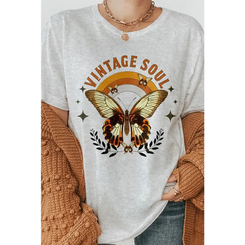 Vintage Soul Graphic Tee Ash Graphic Tee