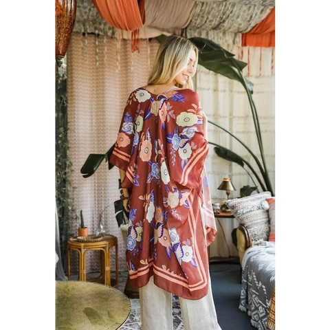 Wallflower Bloom Kimono w/ Tassels