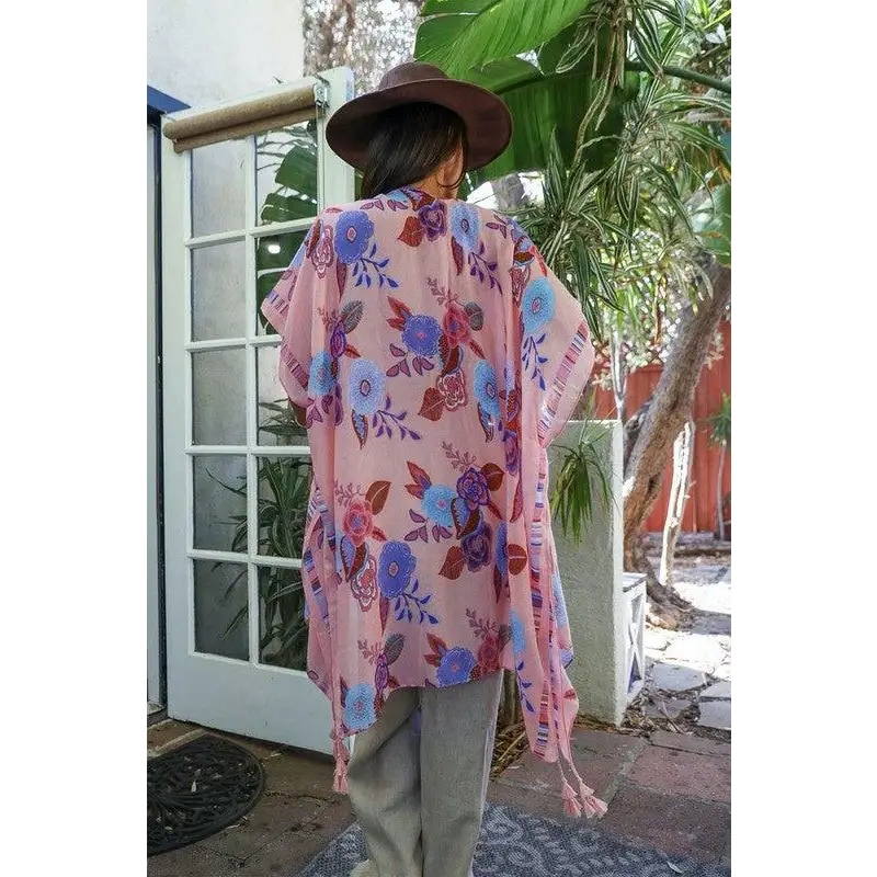 Wallflower Bloom Kimono w/ Tassels